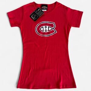 Red and white Montreal Canadiens tee